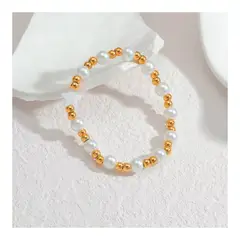 OEM - Pulsera para Mujer con Perlas y Dije de Estrella Elegante y Ajustable