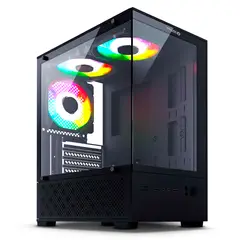 ENKORE - Case Gamer Avenger Micro Atx 5 Fan Argb Usb 3.0 Negro