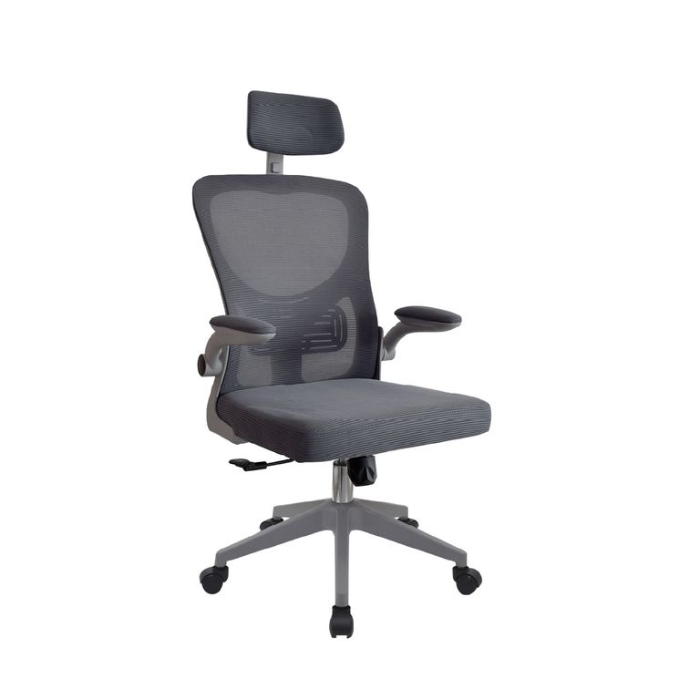 Silla de Escritorio con Cabecero Zad Gris