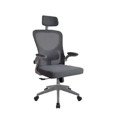 BONNO - Silla de Escritorio con Cabecero Zad Gris