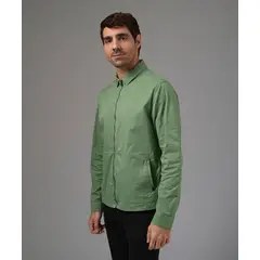 Mbo - Casaca Algodón Tafeta Cuello Removible Verde Claro