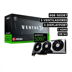 Msi - TARJETA DE VIDEO VENTUS NVIDIA GEFORCE RTX 5060TI 8GB DDR7