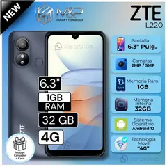 ZTE - Celular L220 6.3" Pulg. 1GB RAM 32GB Android 12 - Azul