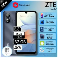 ZTE - Celular L220 6.3" Pulg. 1GB RAM 32GB Android 12 Go Edition - Azul