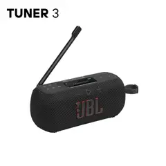 JBL - Parlante Tuner 3 de 7W con Bluetooth y Radio de hasta 15 horas - BK