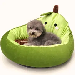 PIA HOME - Cama para Mascotas Palta Aguacate 50 x 50 x 35 cm
