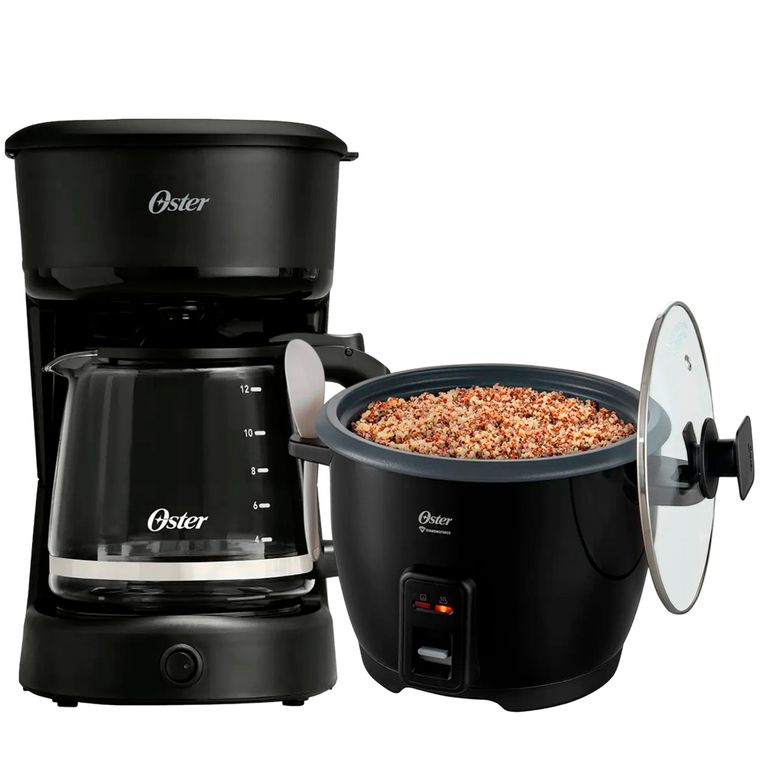 Cafetera 12 Tazas con Filtro Reutilizable BVSTDCS121B + Olla Arrocera 10 tazas