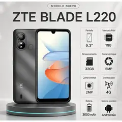 ZTE - CELULAR BLADE L220 1GB - 32GB NEGRO