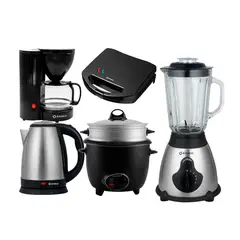 Imaco - Combo Licuadora Imaco+ Arrocera+Cafetera+Sandwichera+Hervidor