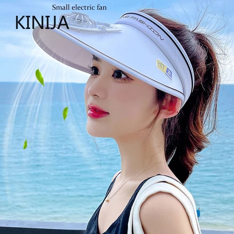 Visera Gorra Sombrero Con Ventilador Recargable De Verano