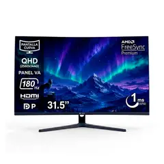 Teros - Monitor Gamer Curvo TE-3218G 31.5 QHD 2K 180Hz 1ms