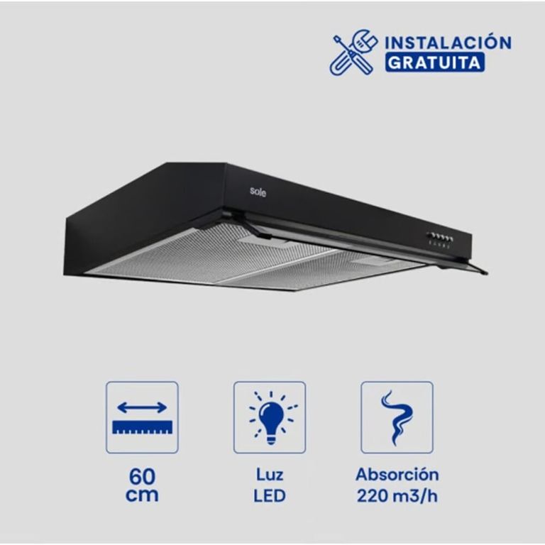 Campana Extractora Nyx TURE96CO de 60 cm para Cocina