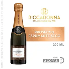 RICADONNA - Espumante RICCADONNA Prosecco Botella 200ml x 4 unid