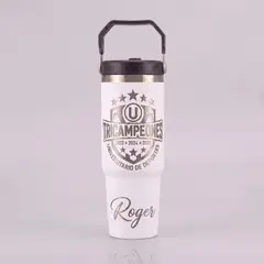 LITTLE BRU ACCESORIOS EXCLUSIVOS - Termo Tomatodo Flip Universitario 2 Personalizado 900Ml Blanco