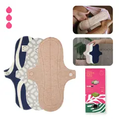 BAMBOO BALANCE - Toalla Higiénica Femenina de Tela Tripack Regular Vicuña de
