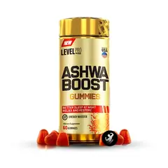 LEVEL PRO SUPPLEMENT SCIENCE - Gomitas de Ashwagandha ASHWABOOST - Orange - 60 gomitas