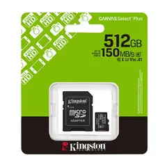 KINGSTON - MicroSD Canvas Select Plus 512GB 150MBs A1