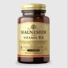 SOLGAR - Magnesio + Vitamina B6 - 100 tabletas