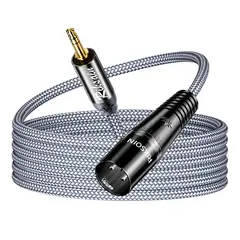 VENTION - Cable XLR Macho PREMIUM 120CM AUX 35mm Nylon PC DJ