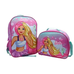 BARBIE - Pack Escolar Mochila y lonchera Sirena Nido