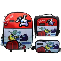 AMONG US - Pack Escolar Maleta Rojo Oficio