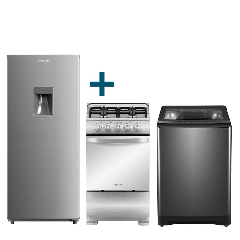 Combo Refrigeradora 187L +Lavadora 14kg +Cocina 52cm