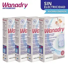 GENERICO - Absorbente de humedad recargable para closet WANADRY x 4 und