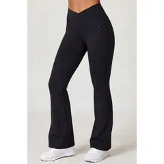 ALPHA FIT - Leggings Flare Mujer - Leggins flare palazo - Malla deportiva mujer