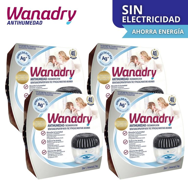 Absorbente de humedad WANADRY con pastilla X 4 und