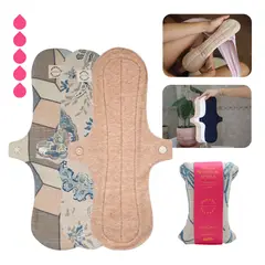 BAMBOO BALANCE - Toalla Higiénica Femenina de Tela Tripack XL Vicuña de