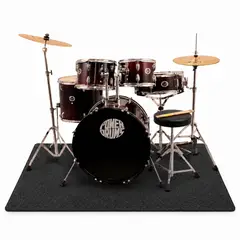 POWERDRUMS - SET DE BATERIA ACUSTICA CPJ-5 FLASH FADE BLACK RED