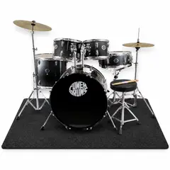 POWERDRUMS - SET DE BATERIA ACUSTICA CPJ-5 FLASH FADE BLACK SILVER