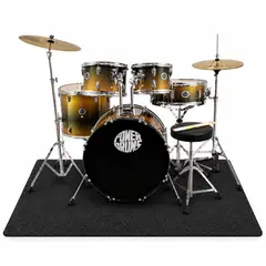 POWERDRUMS - SET DE BATERIA ACUSTICA CPJ-5 FLASH FADE BLACK YELLOW