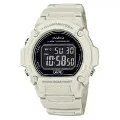 CASIO - Reloj W-219HC-8BVDF para Hombre Blanco Silicona