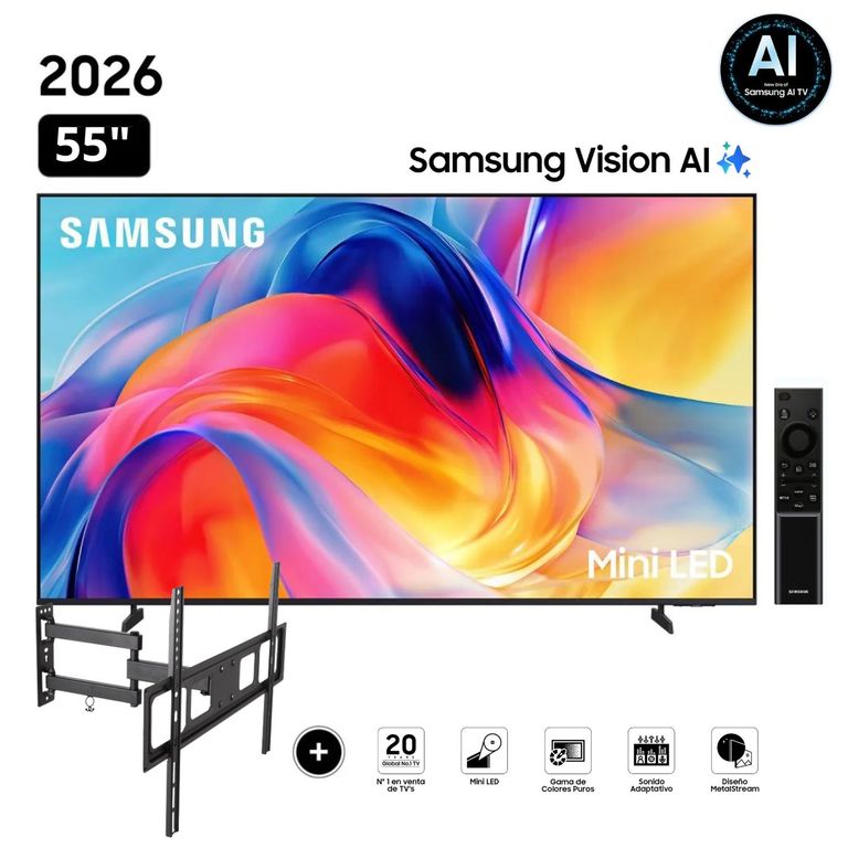 Televisor 55" Mini LED 55M70H Vision AI Smart TV + Rack Giratorio
