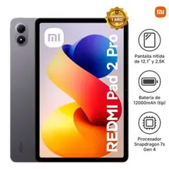 XIAOMI - Tablet Redmi Pad 2 Pro 12.1" 2.5K, WiFi, 6GB, 128GB, HyperOS 2.0 con Android 15, Gris oscuro