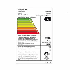 Hisense - Refrigeradora 205L Top mount Frost RD267H