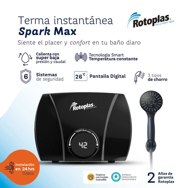 Rapiducha Eléctrica Spark Max 5500W