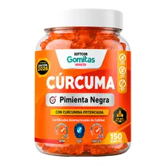 SOTTCOR LABS - Gomitas de Curcuma con Pimienta Negra - 150 Gomitas