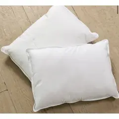 CASA TUA - Almohada de Plumas y Funda 100% Algodón (Pequeña de Viaje Tamaño Bebe 25X35)