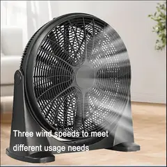 GENERICO - Ventilador de Piso Industrial 20 pulgadas 80W con 5 Aspas para Hogar y Oficina