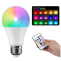 SEISA - Foco RGB Multicolor 9W con Control Remoto para Iluminación Cuarto Habitacion