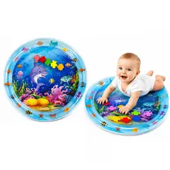 GENERICO - Alfombra de Agua Inflable para Bebé Mundo Marino 100 cm