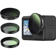 GENERICO - Kit Filtros ND Variable 2-32 CPL UV Compatible Con DJI Osmo Action 5 4 3