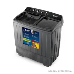 OSTER - Lavadora Semiautomática de Doble Tina 18 kg Negra OS-PSAWMX18B