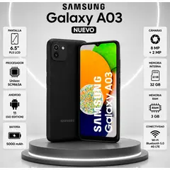 SAMSUNG - Celular A03 3GB 32GB Negro