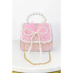 KIDS MASHMELO - Cartera con Lentejuelas y Perlas para niñas