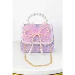 KIDS MASHMELO - Cartera con Lentejuelas y Perlas para niñas