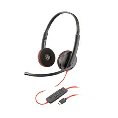 POLY - AUDIFONO BLACKWIRE 3220 STEREO USB-C 32 OHMIOS P-N 8X228A6