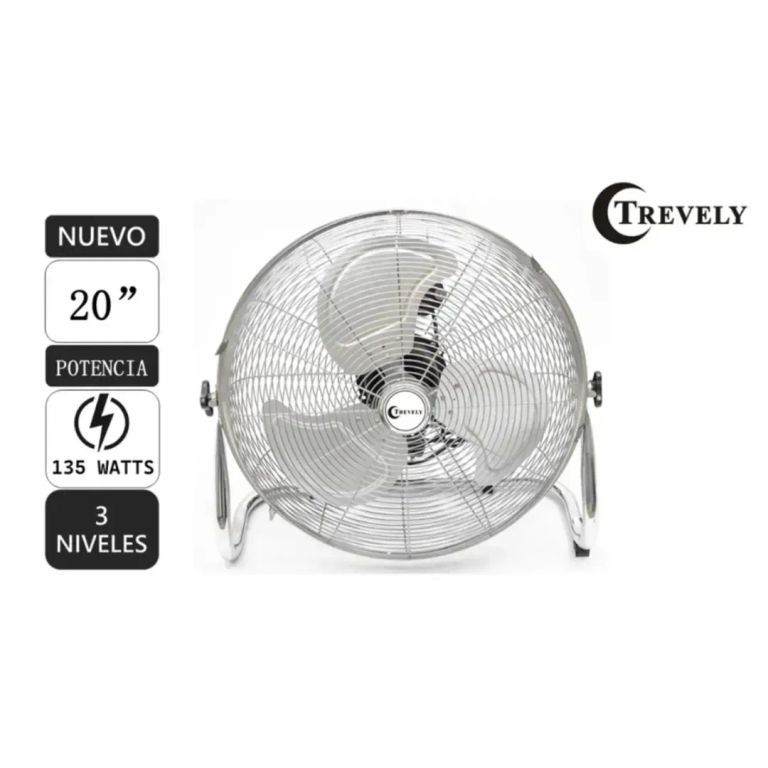 Ventilador de Piso Industrial 135W 20 VT-208 - PLATEADO
